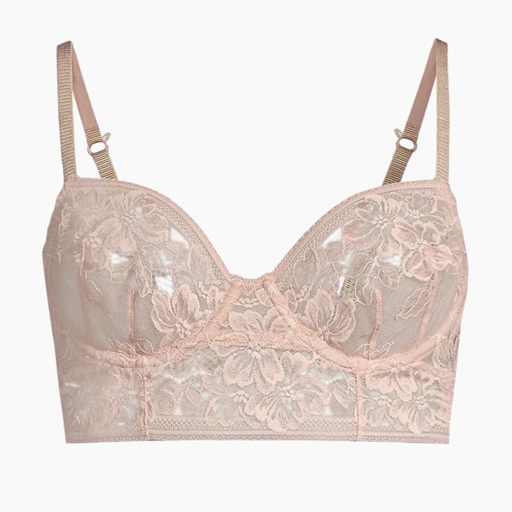 NWT intimately free people Sorento Demi Longline Bra sweet nothings sz 36C - Picture 1 of 12